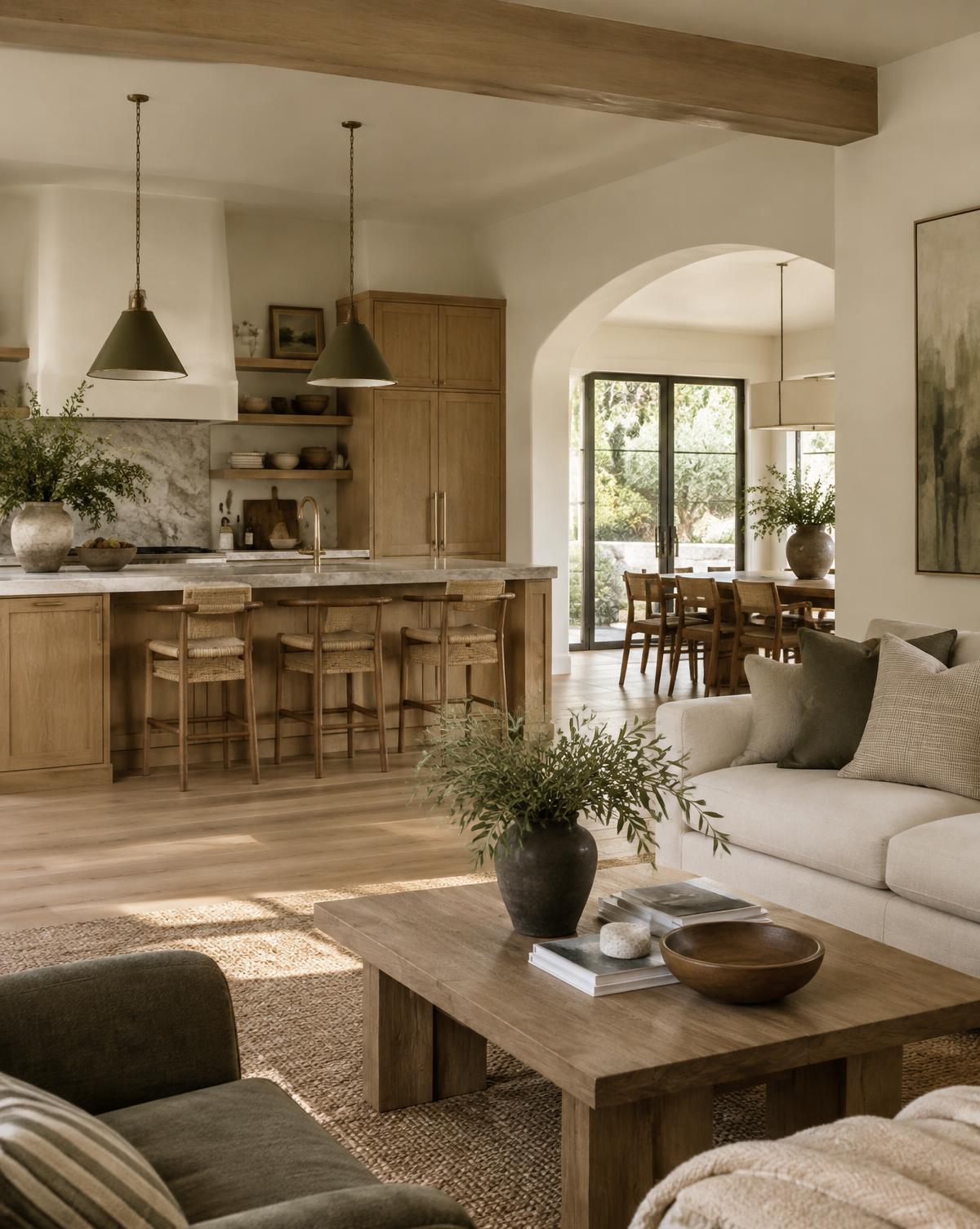 Warm, carefully prepared South Orange County home interior